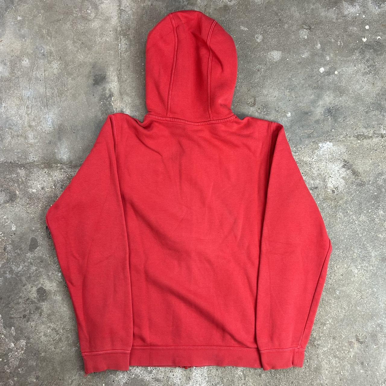 Men's Red and White Hoodie | Depop