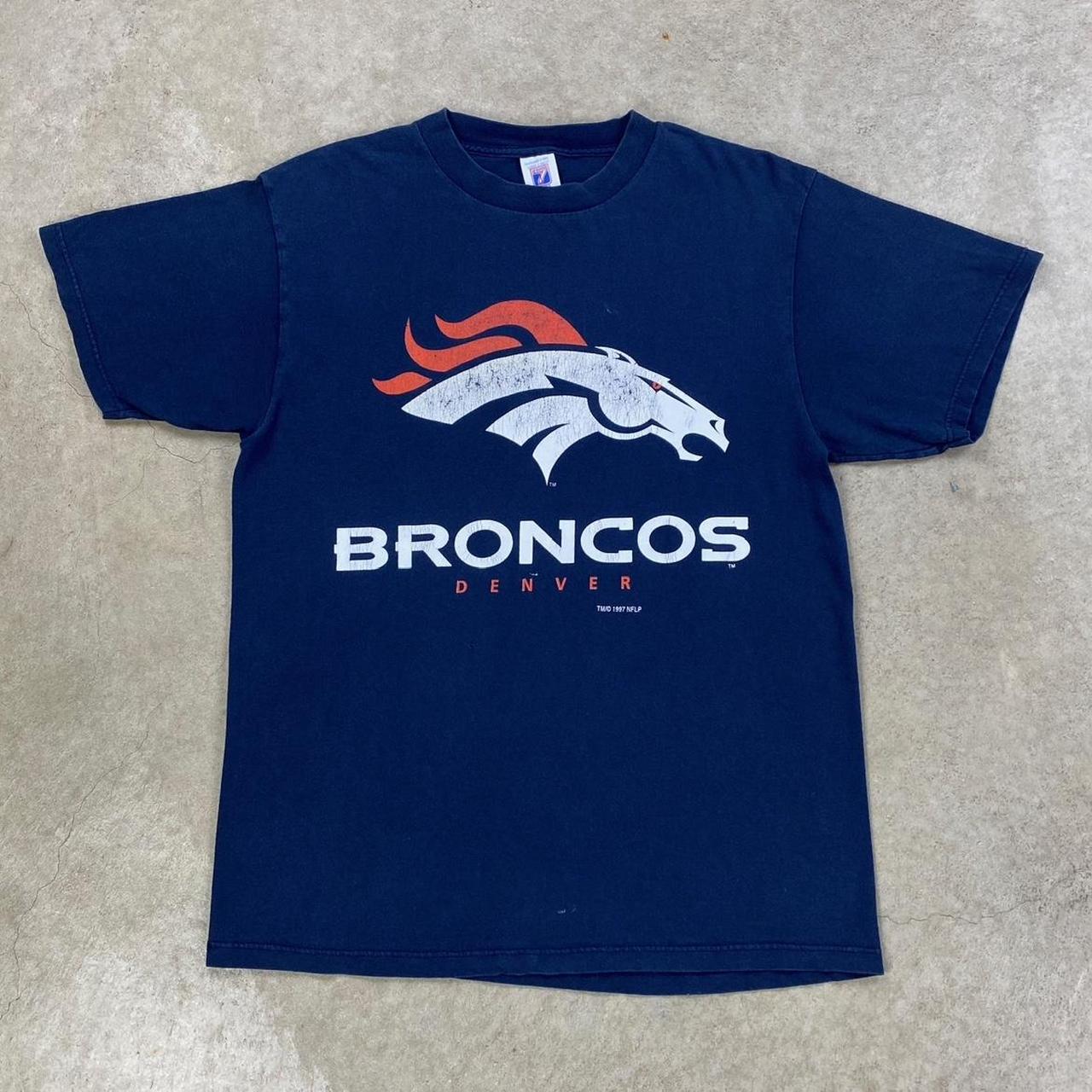 Vintage 90s Denver broncos nfl logo 7 graphic print - Depop