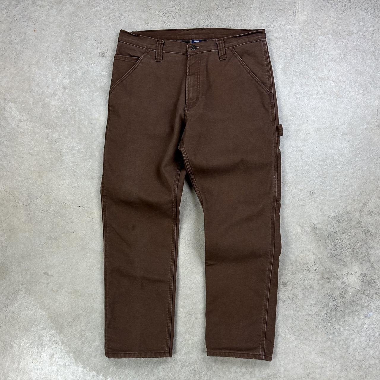 Vintage Brown Fleeced Lined Carpenter Jeans Men’s... - Depop