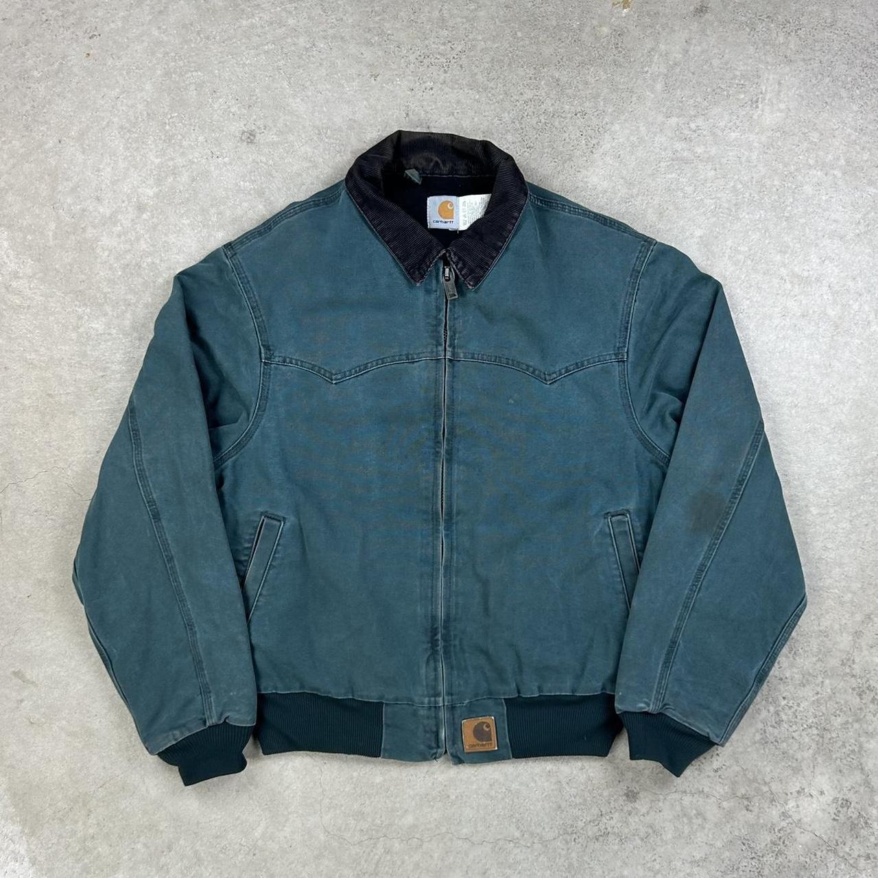 Vintage 90s Green Santa Fe Carhartt Jacket Men’s... - Depop