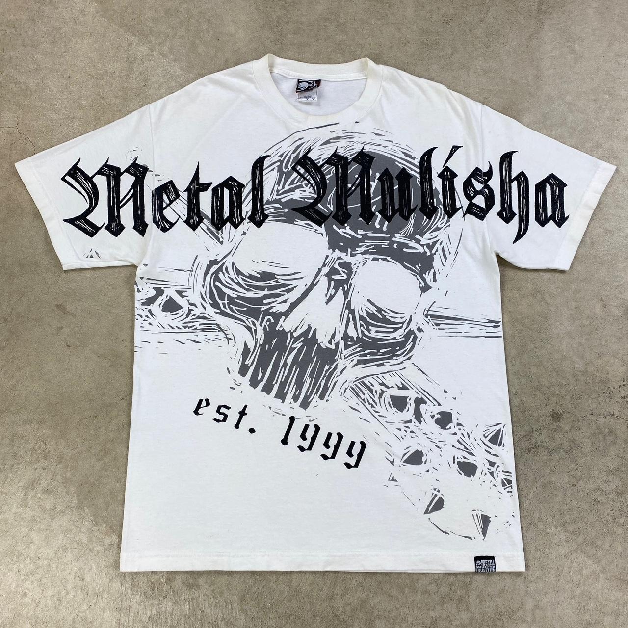 Vintage Y2K Metal Mulisha Skull Tee Shirt Size - Depop