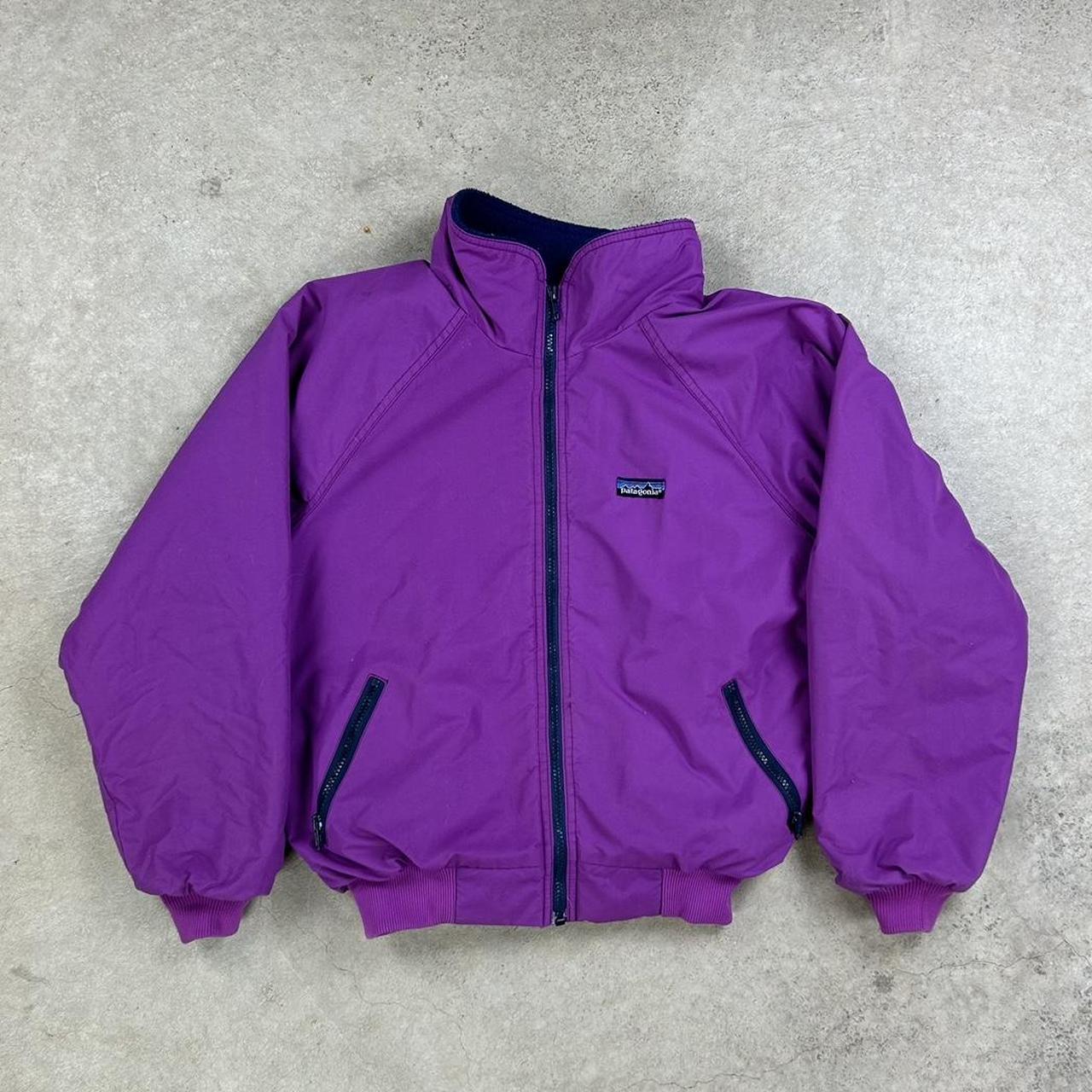 Vintage 90s Purple Patagonia Fleeced Lined Full Zip... - Depop