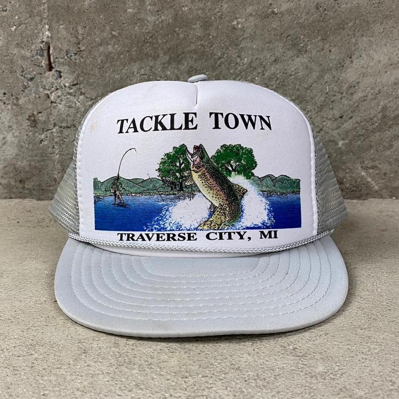 Vintage 90s Tackle Town Bass Fishing Rope Trucker - Depop