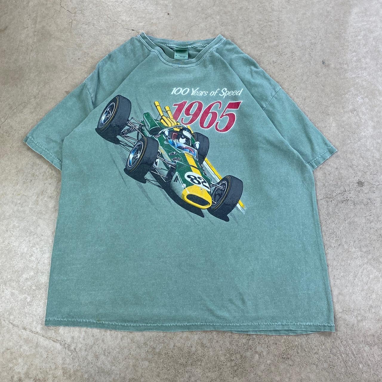 Vintage 90s Green 100 Years Of Speed Racing... - Depop