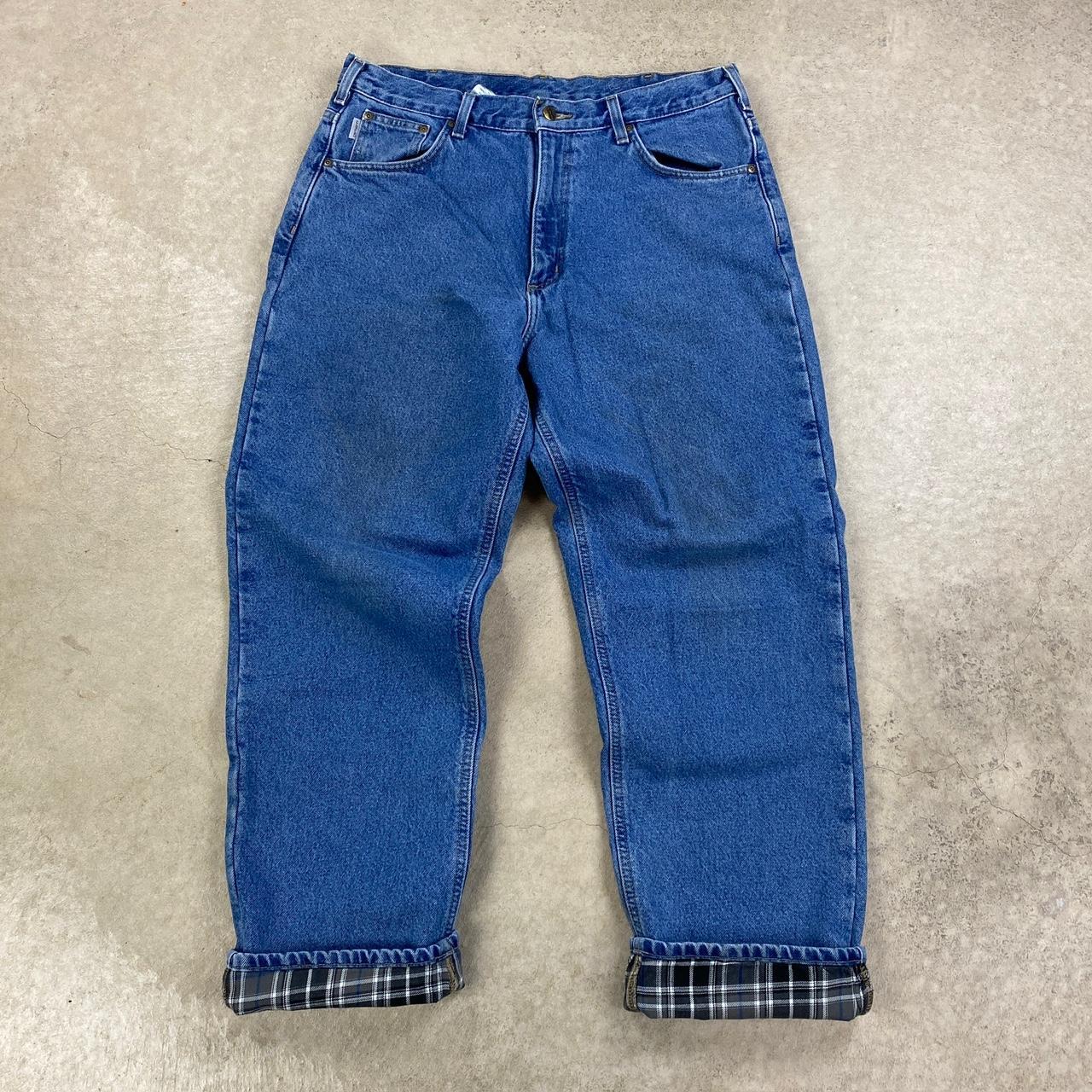 90s Carhartt Flannel Lined Jeans - 36x32