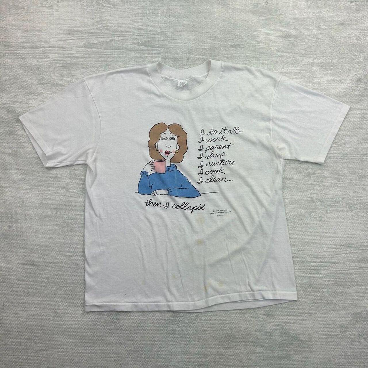 Vintage Mom Shirt Adult XL White I Do It All Wife... - Depop