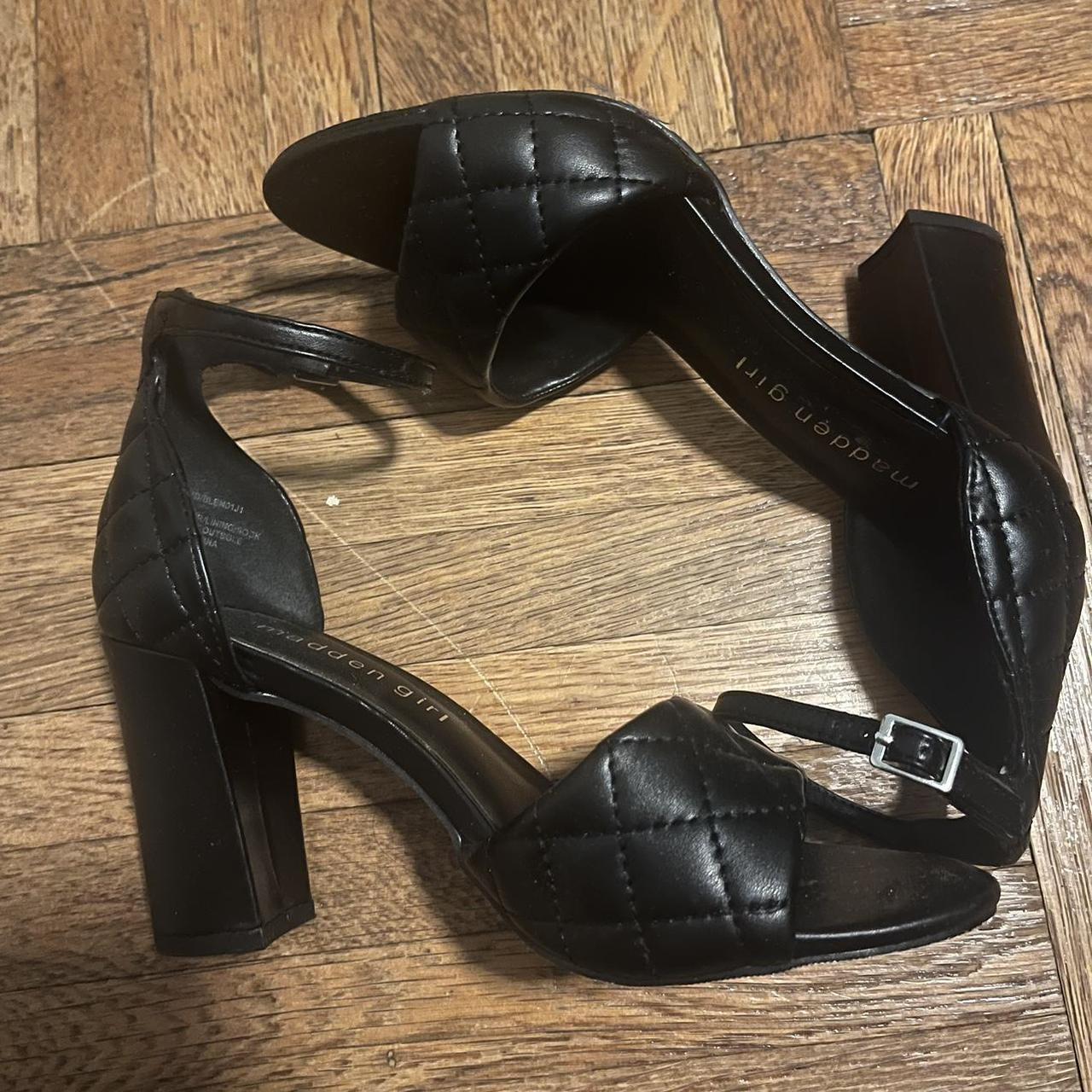 Madden girl black hot sale block heel