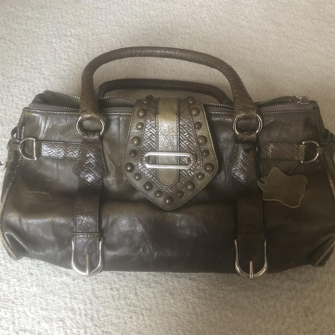 Women's Green And Khaki Bag 