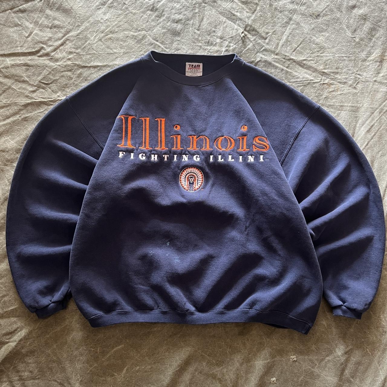 Vintage 90’s made in USA Illinois fighting Illini... - Depop