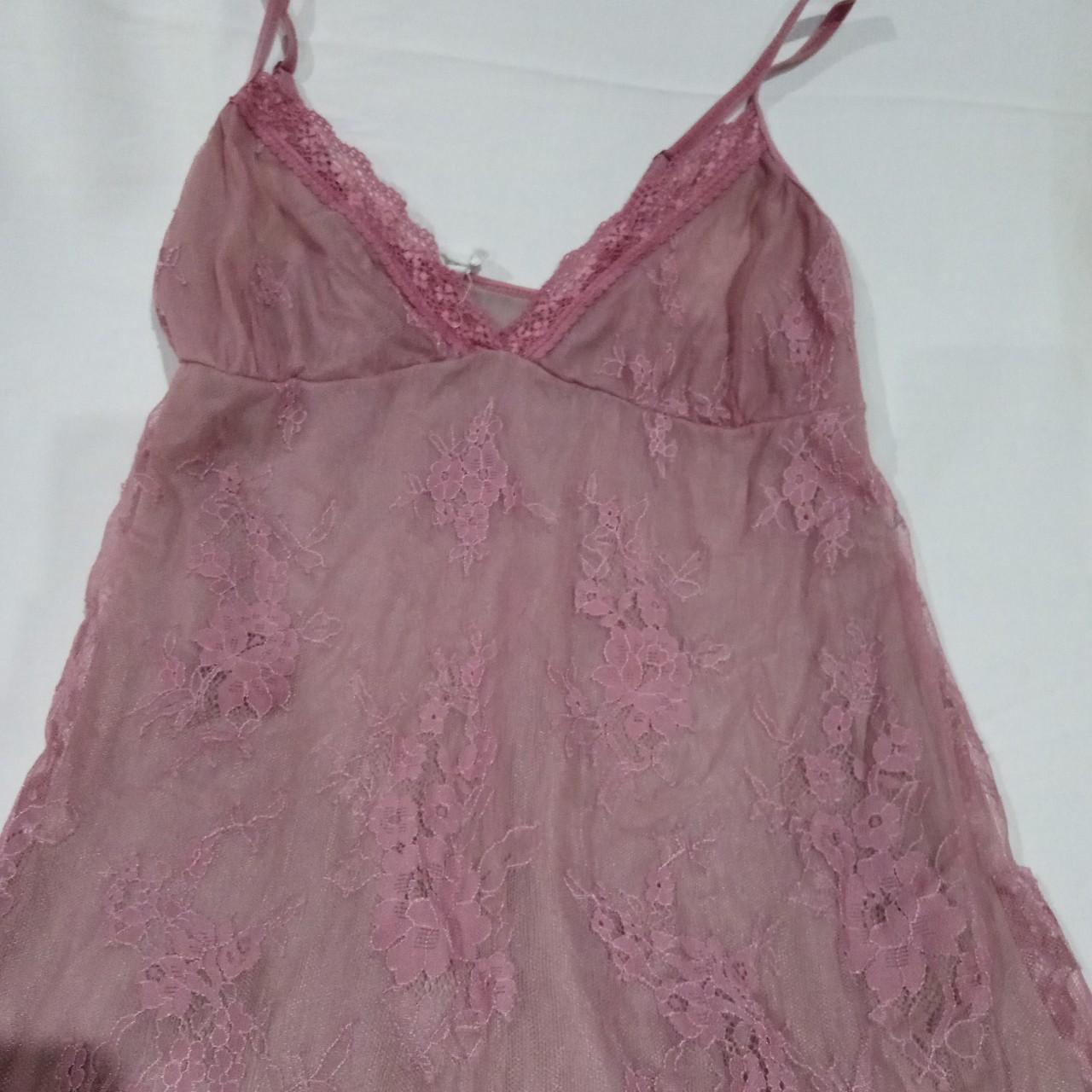 Mauve lace nightie Really cute as a dress just over... - Depop