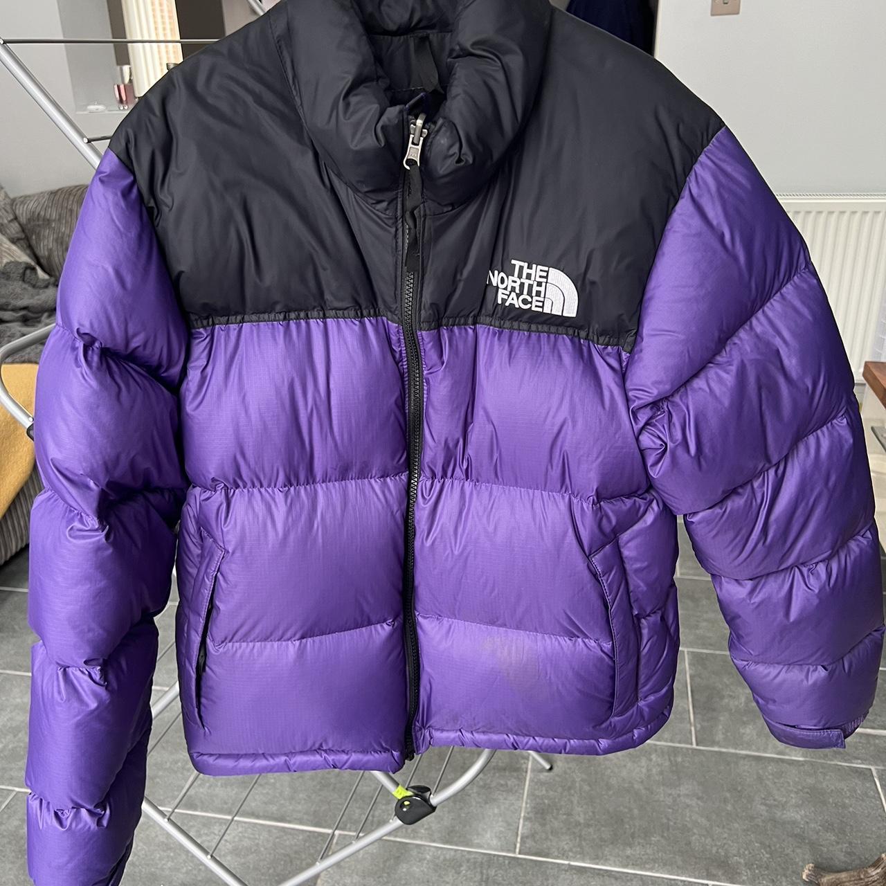 Purple north face nuptse 700 Really good... - Depop