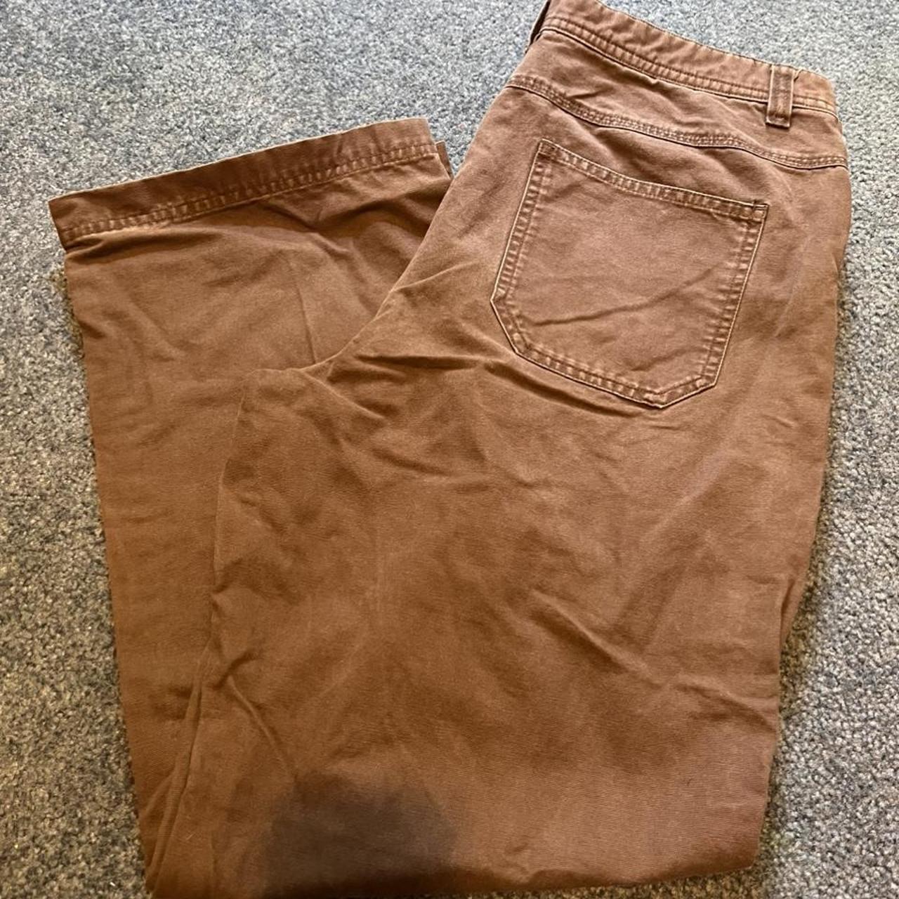 columbia women’s brown cargo/work type pants, size... - Depop