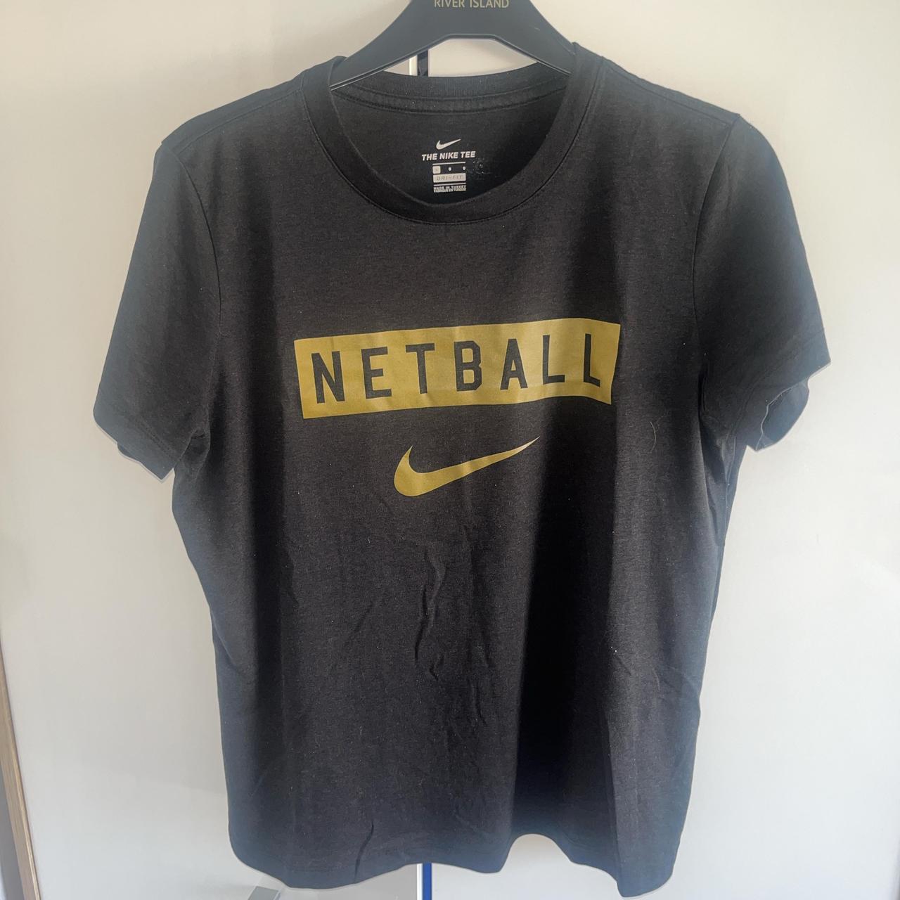 Black and gold nike shirt women's best sale