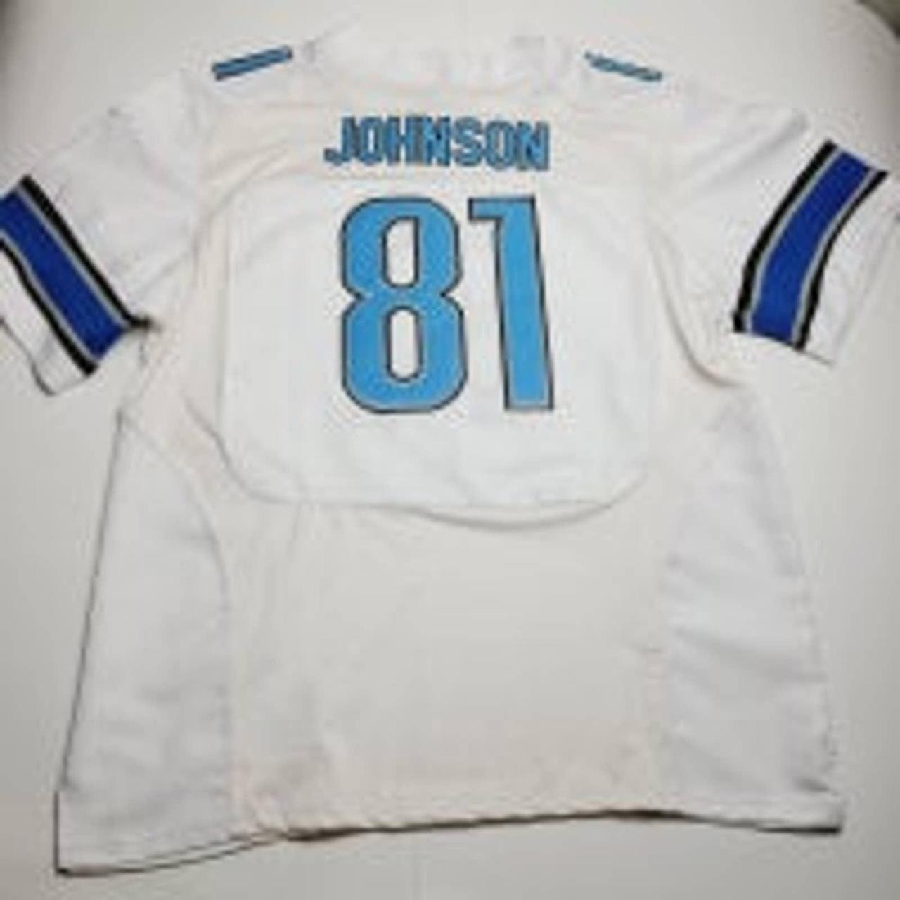 Nike Detroit Lions Johnson 81 On Field Jersey