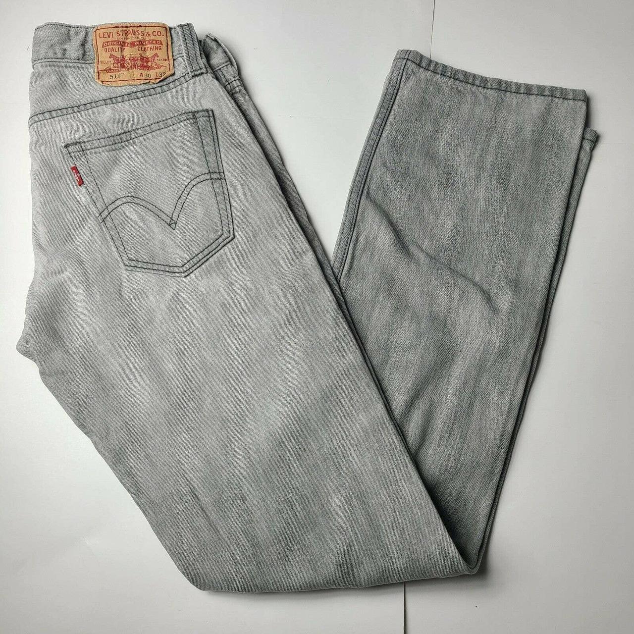 Levi's 514 Fit Gray Denim Jeans Men's Size... - Depop