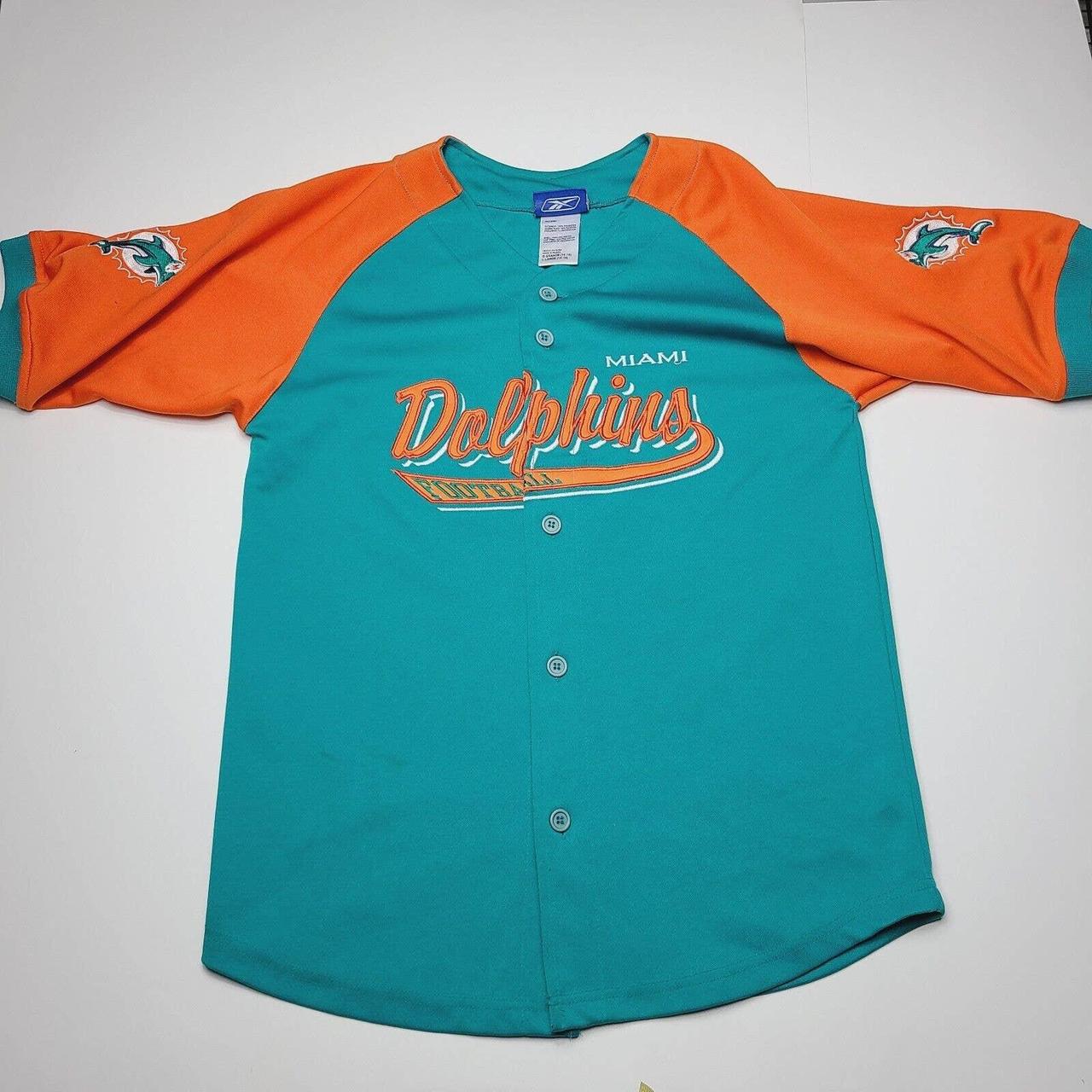 miami dolphins crewneck size L some slight - Depop