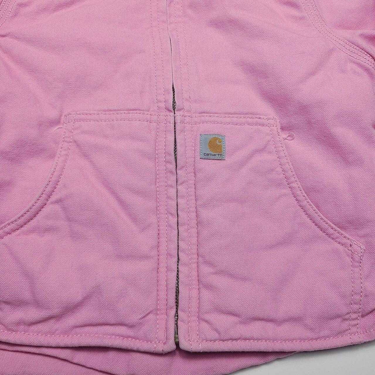 Carhartt Pink Duck Canvas Coat Kids Girls Size XXS... - Depop