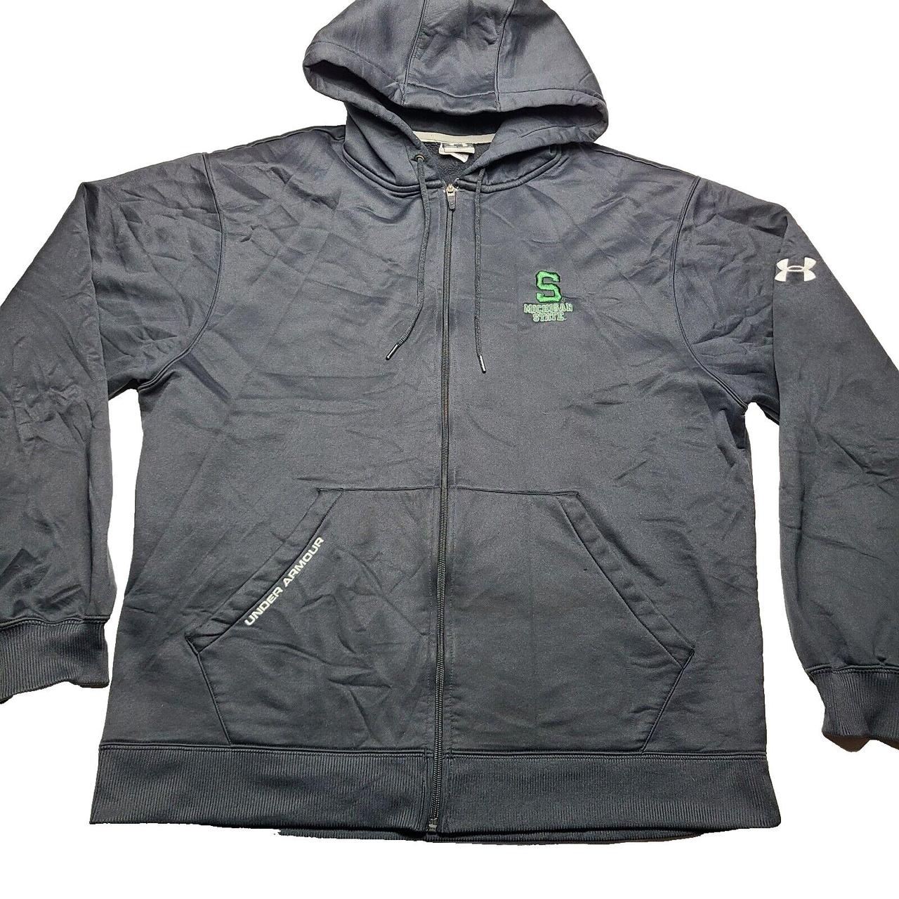 Under Armour Zip Up Hoodie Large Black Hooded... Depop