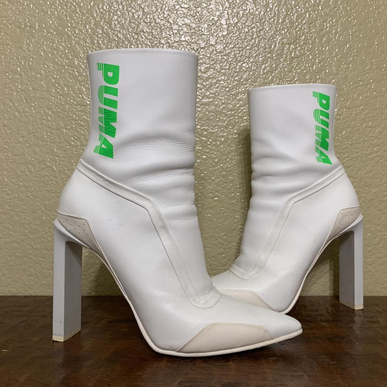 Puma x Fenty by Rihanna Size 8.5 9 White Neon. Depop