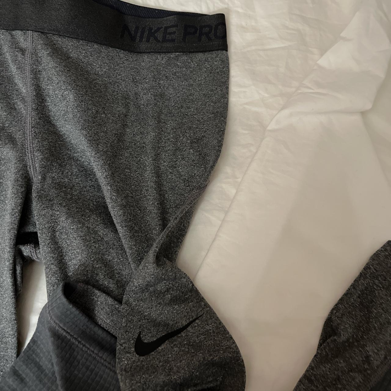 Nike Pro Leggings Brand: Nike Size: M - Grey Nike - Depop