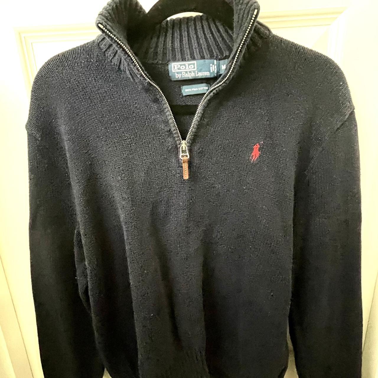 Vintage Y2K Polo by Ralph Lauren Mens mock neck zip... - Depop