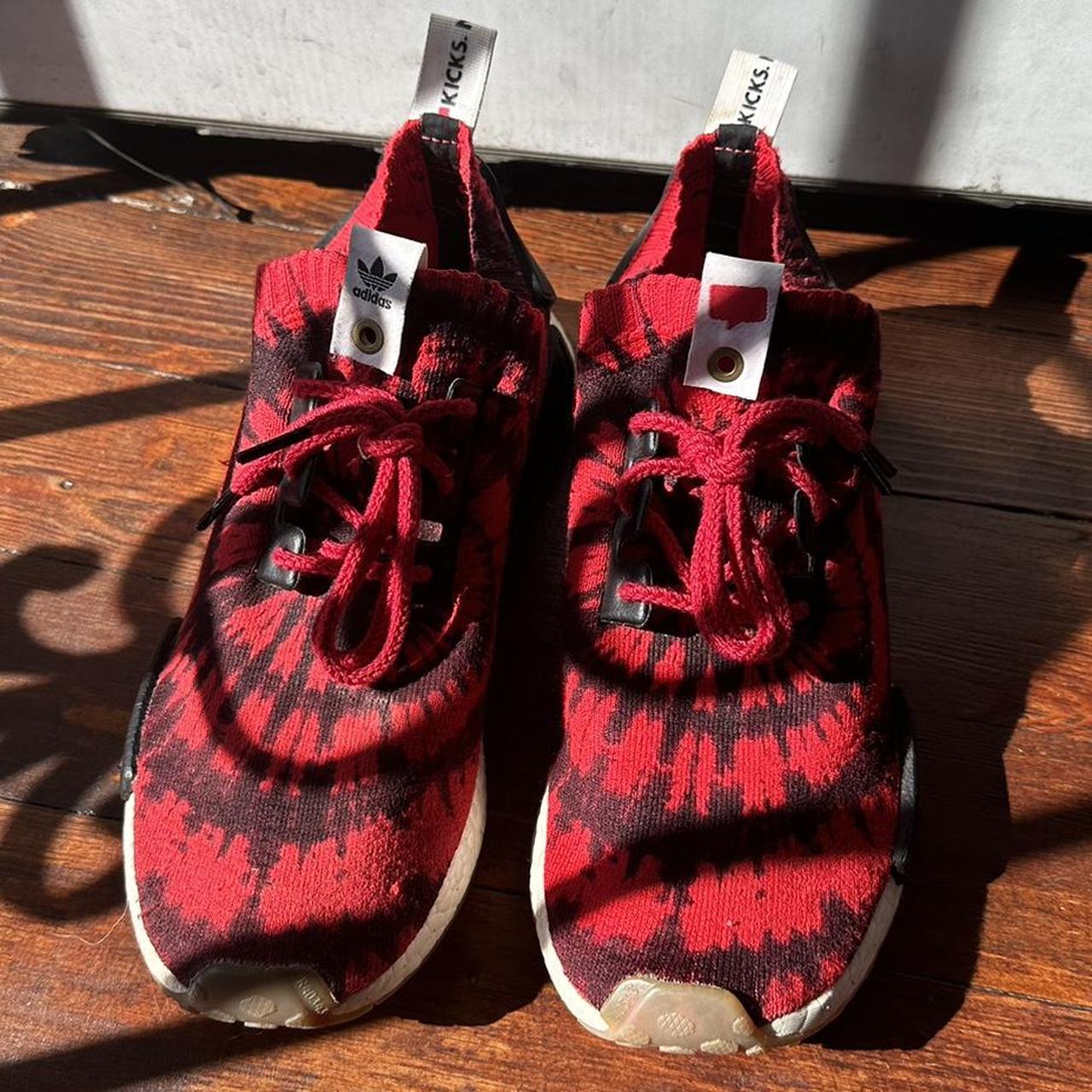 Nice Kicks x Adidas Ultra Boost NMD Red x black tie. Depop