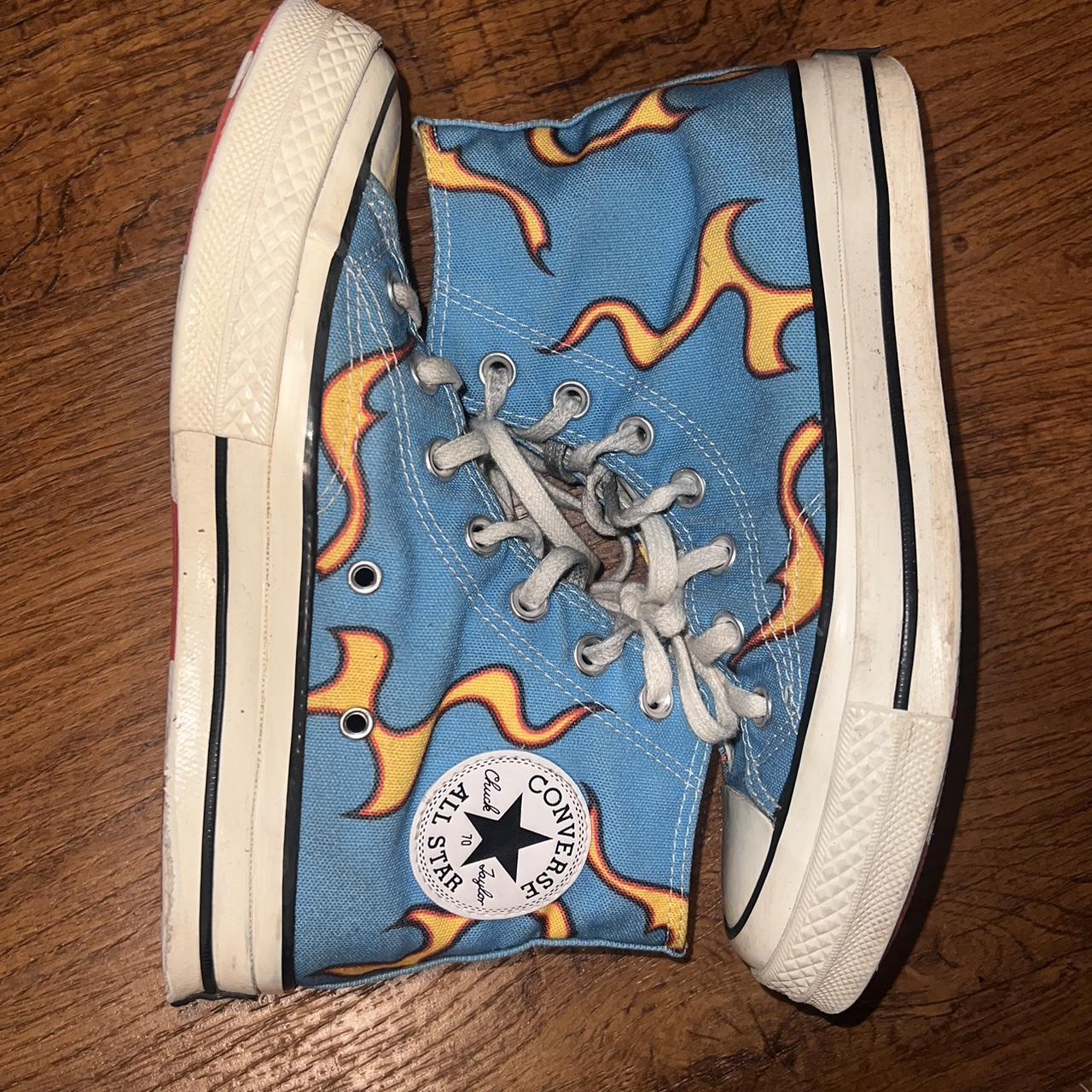 Converse le fleur flames Depop