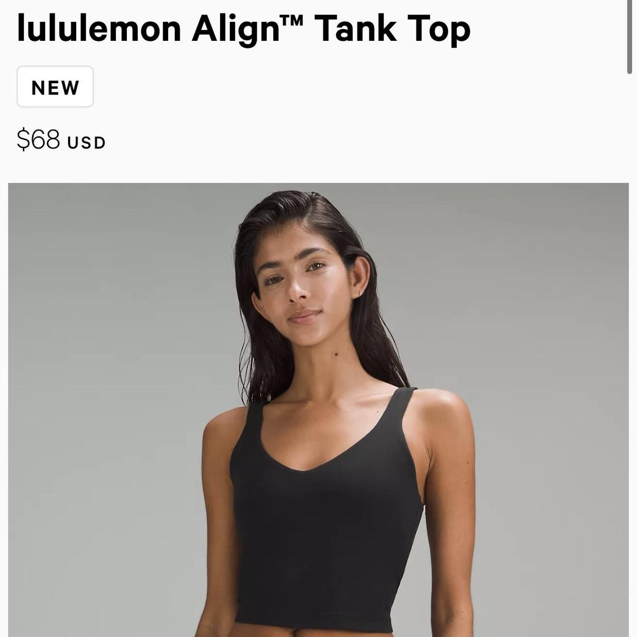 Lulu Lemon align tank top with padding ⭐️ Worn twice, - Depop