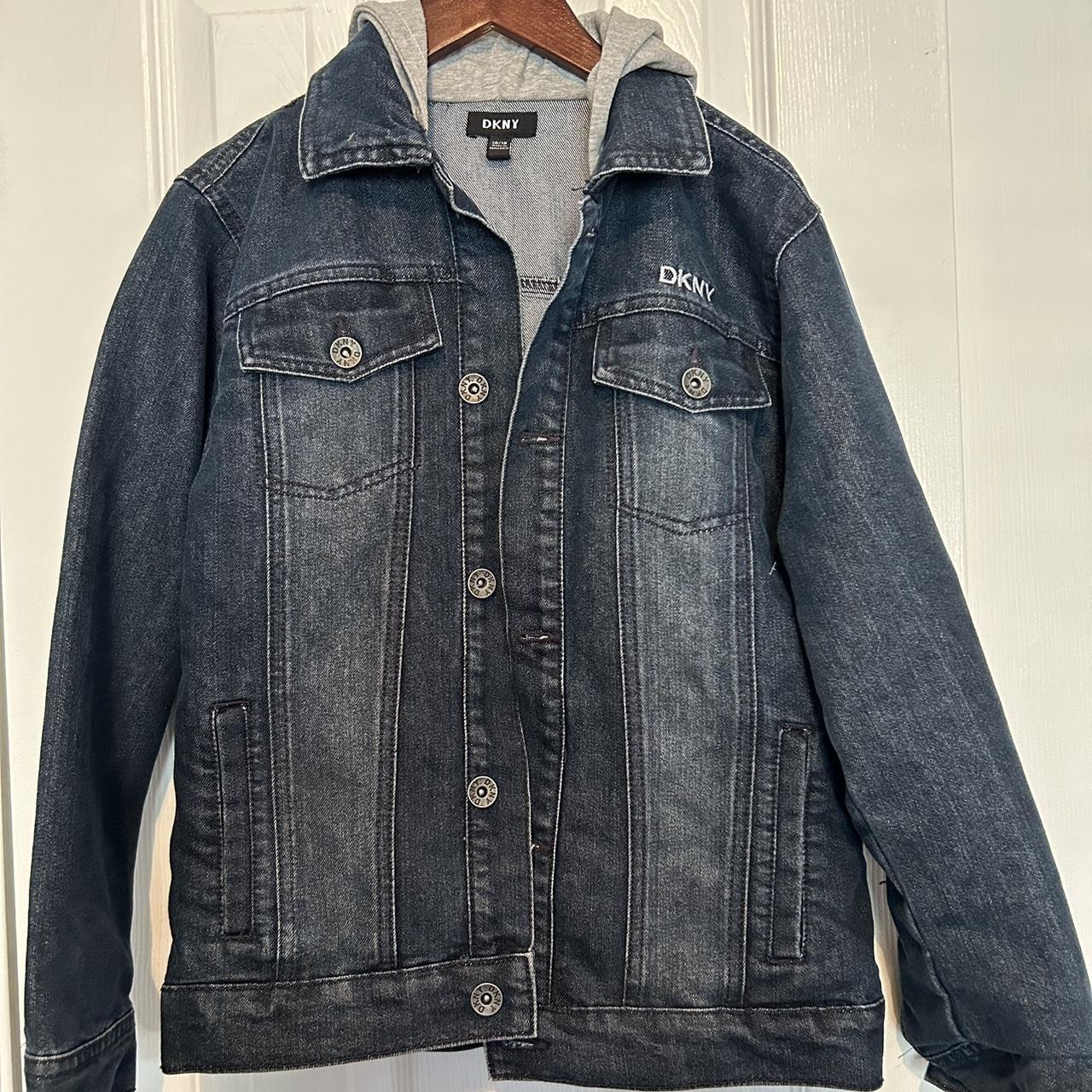 DKNY jean jacket size 10/12 - Depop