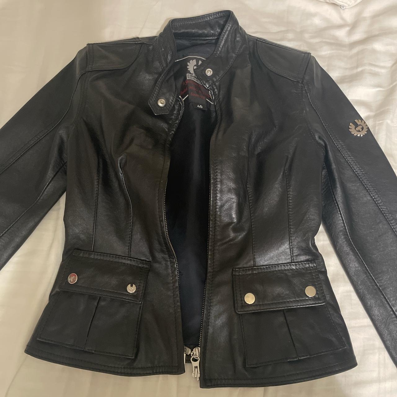 Belstaff Leather Biker Jacket... - Depop