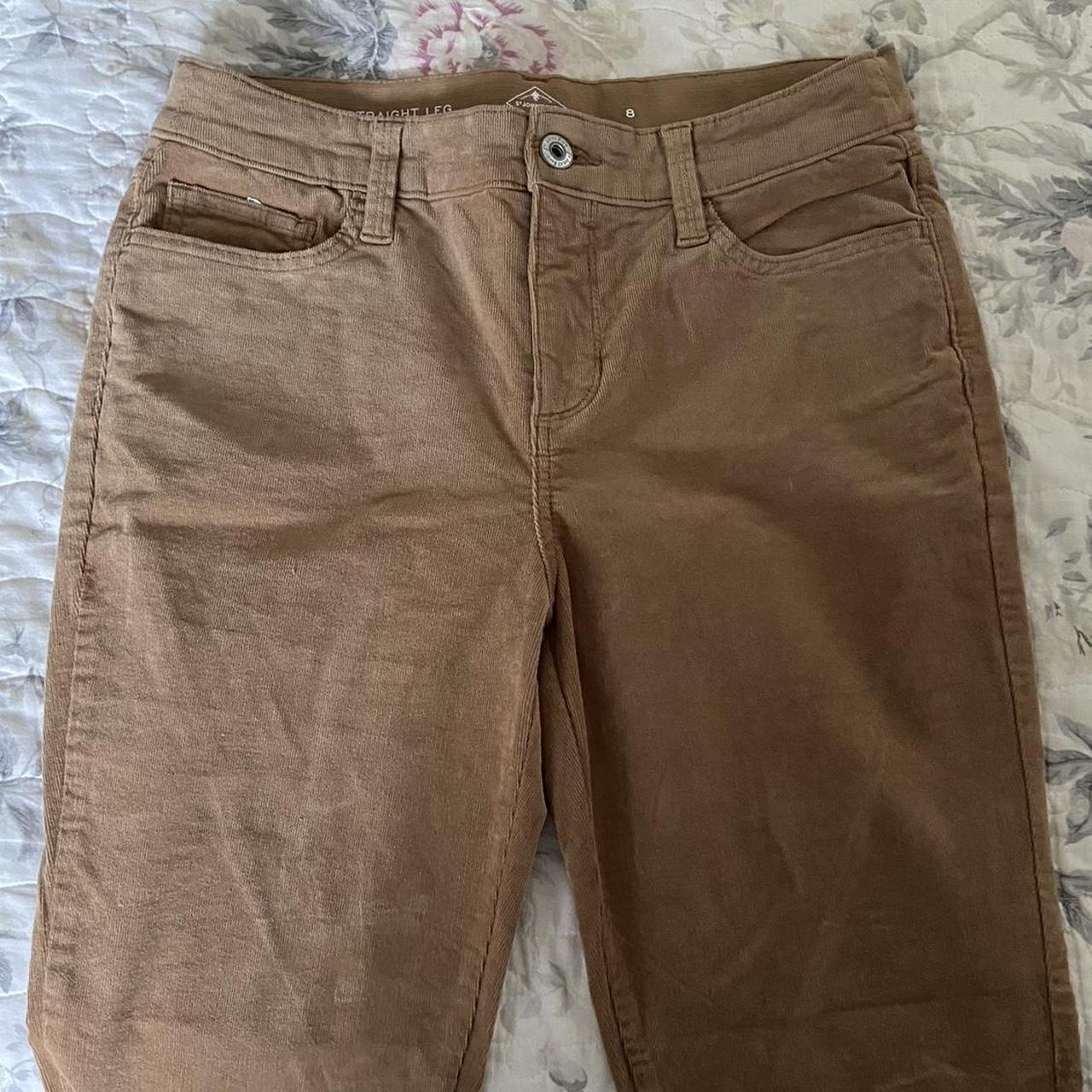 Stunning brown tan cord corduroy flare trousers from - Depop