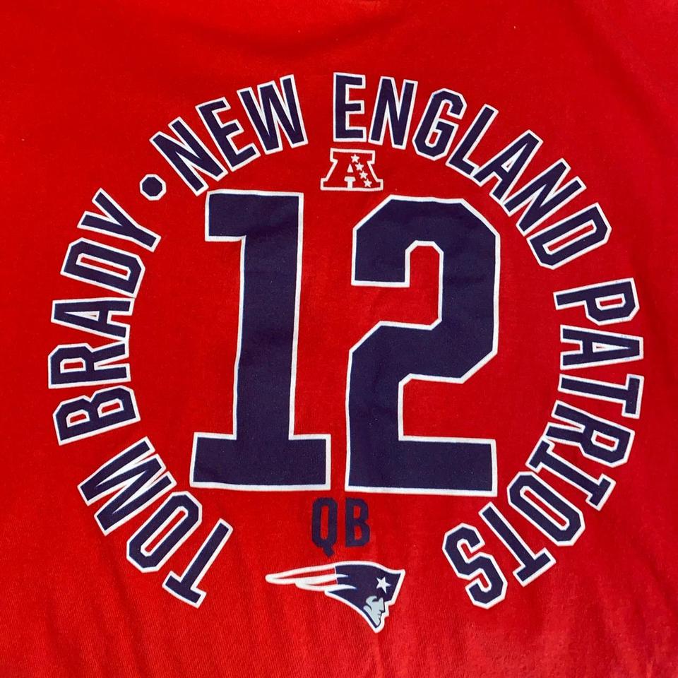 New England Patriots Tom Brady T Shirt Girls Size XL - Depop