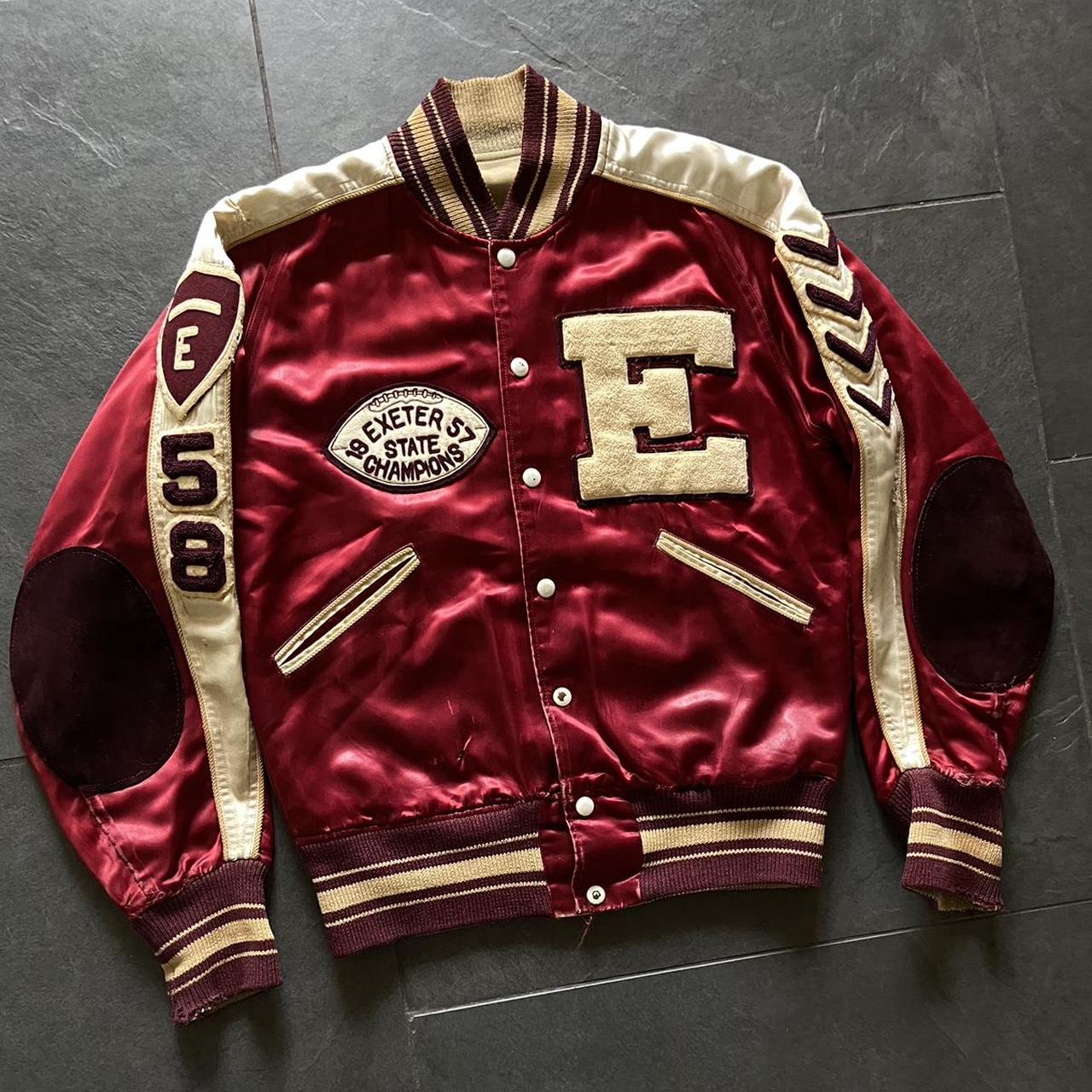 Vintage 1950s 50s satin stadium jacket
