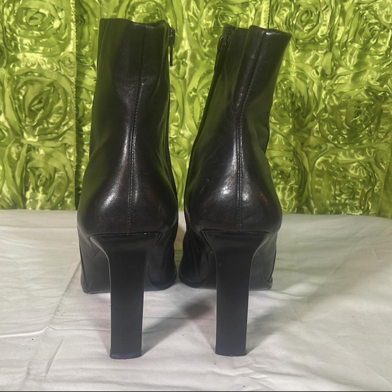 DIBA USA Y2K VTG Genuine Leather Square Toe Ankle... - Depop