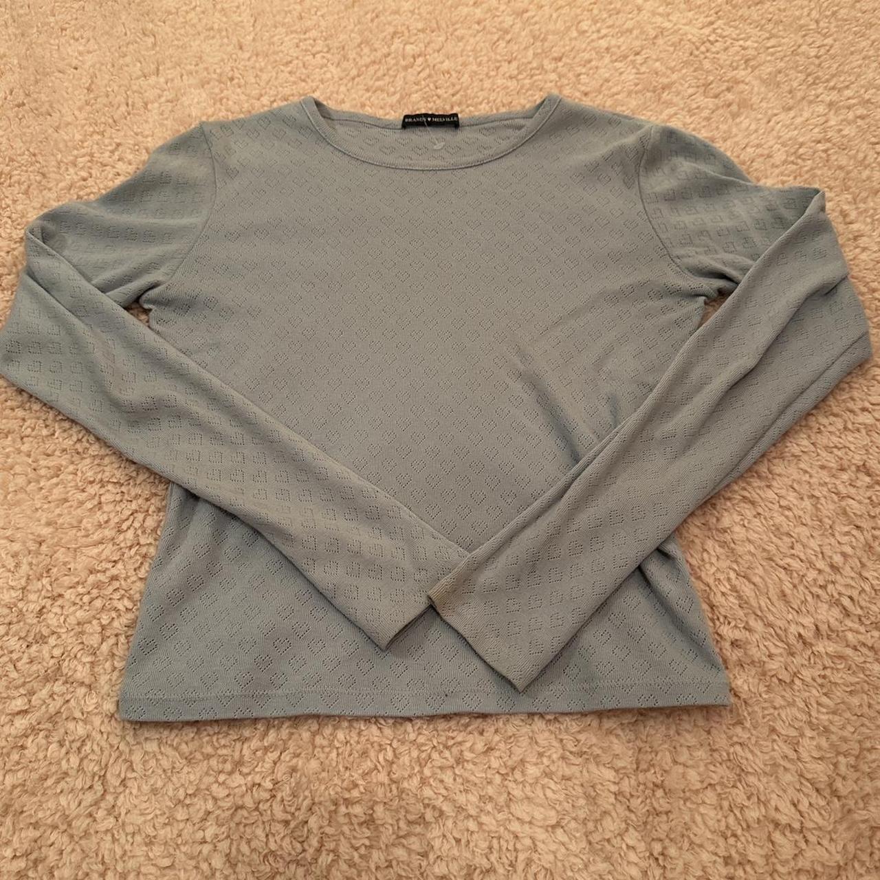 Brandy Melville Women's Blue T-shirt | Depop