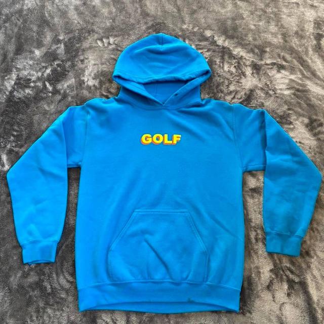 Golf Wang 3D Logo Sweatshirt Hoodie - Blue... - Depop