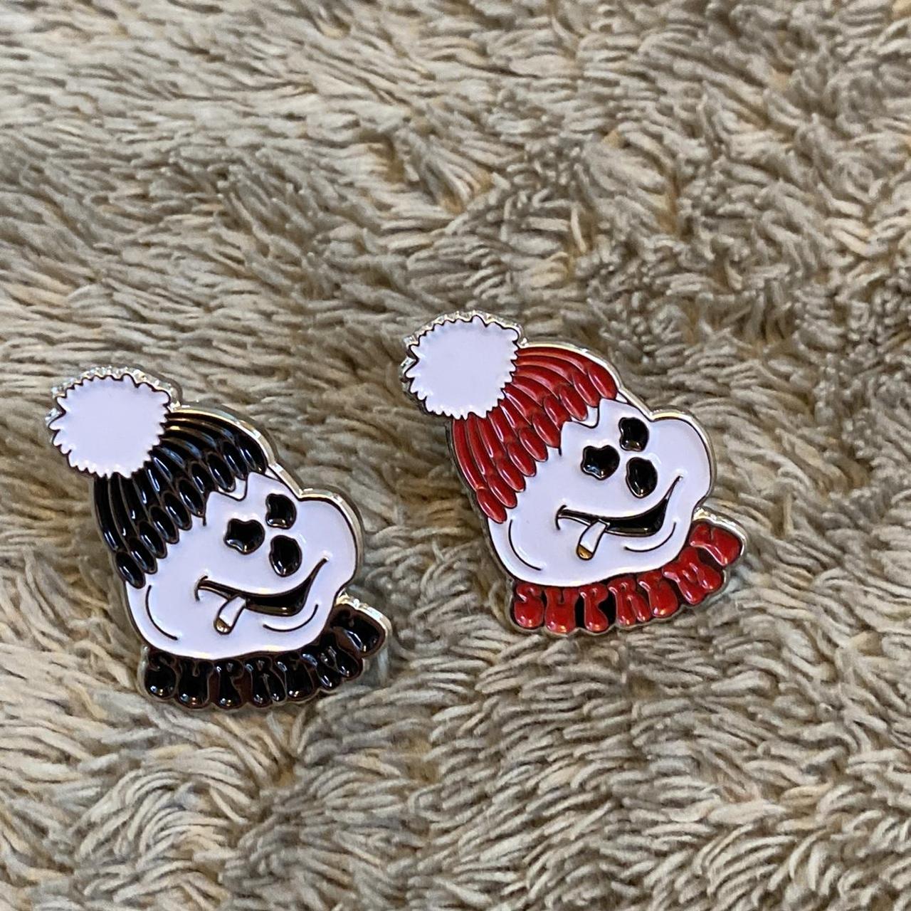 Supreme Snowman Pin - Red and Black, Fall/Winter...