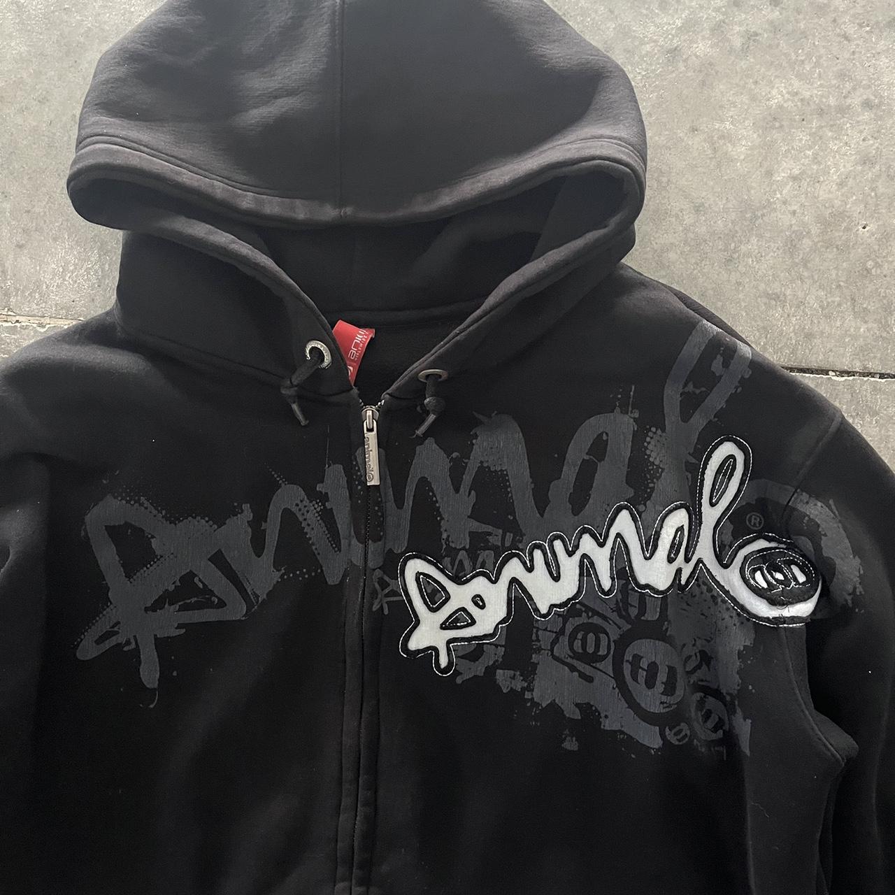 the sickest animal zip up hoodie size L mens (fits... Depop