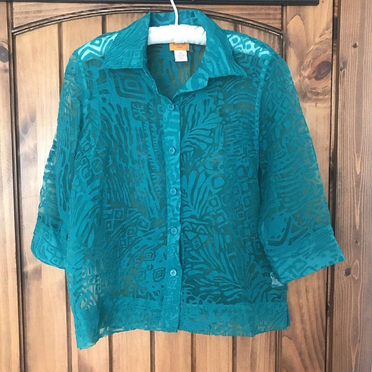 Ruby Rd. Women's Blouse - Green - 10 – Ruby Rd. G… - image 2