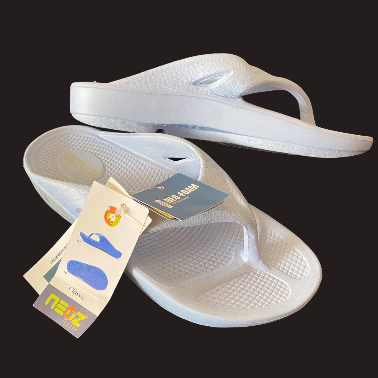 Neoz light blue flip flop sandals orthopedic comfort... - Depop