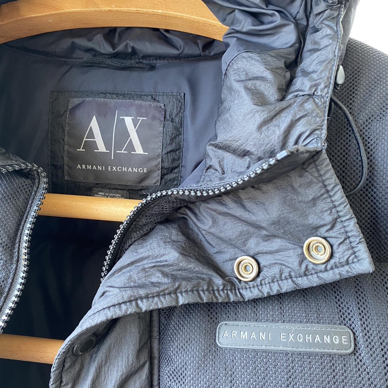 Black Armani Exchange down puffer coat Quality Depop