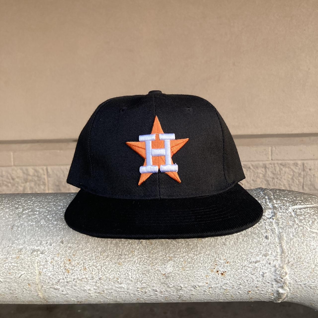 Rare Vintage 90s Houston Astros Navy Blue & Gold - Depop