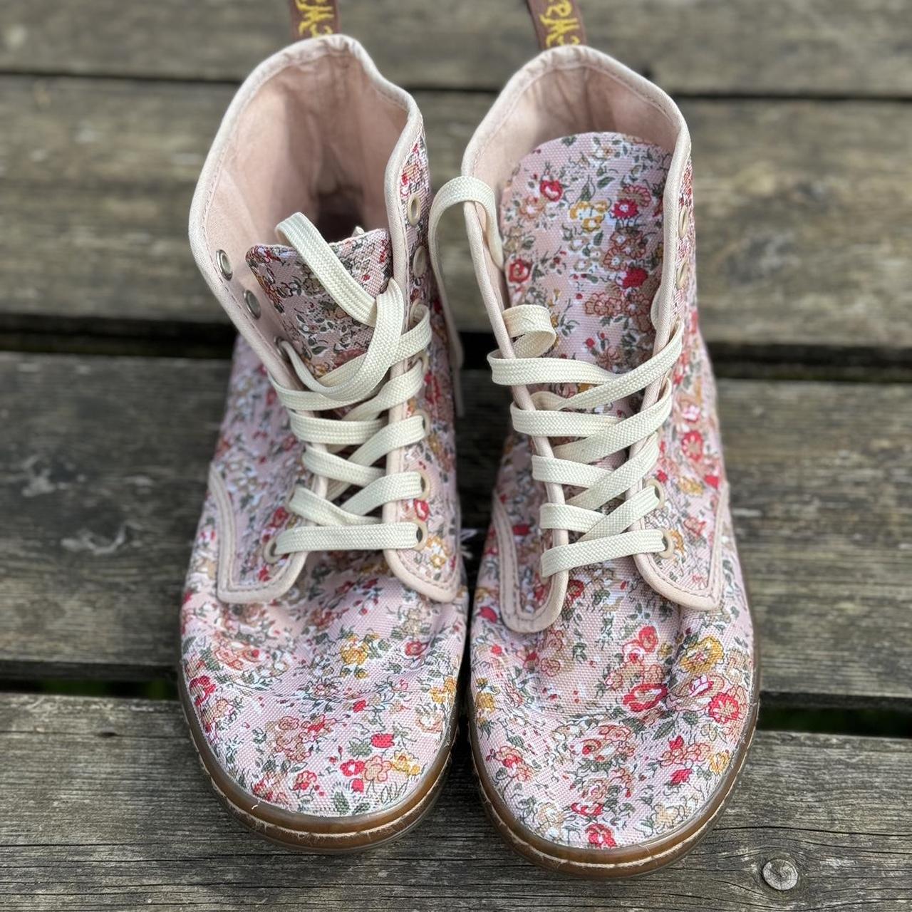 Dr martens floral canvas boots online