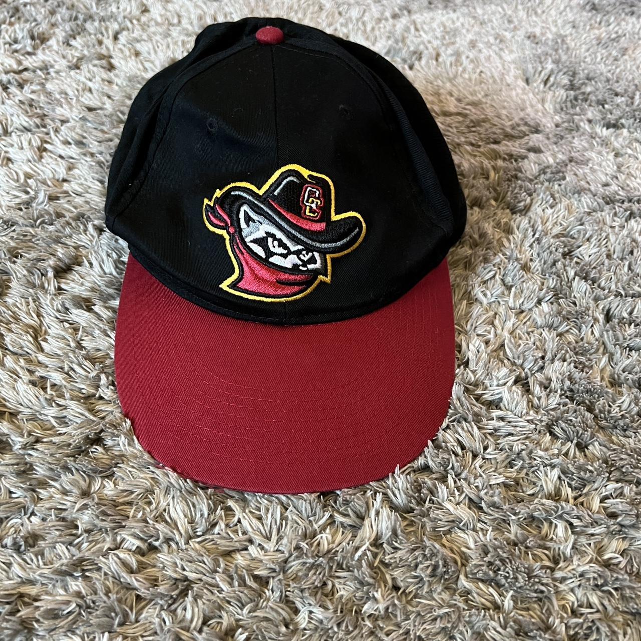 Minor league baseball hat Red and black with a - Depop