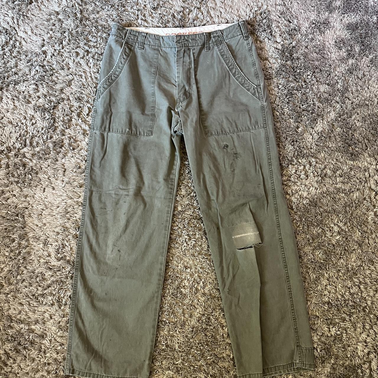 Dockers Men's Green and Khaki Jeans | Depop