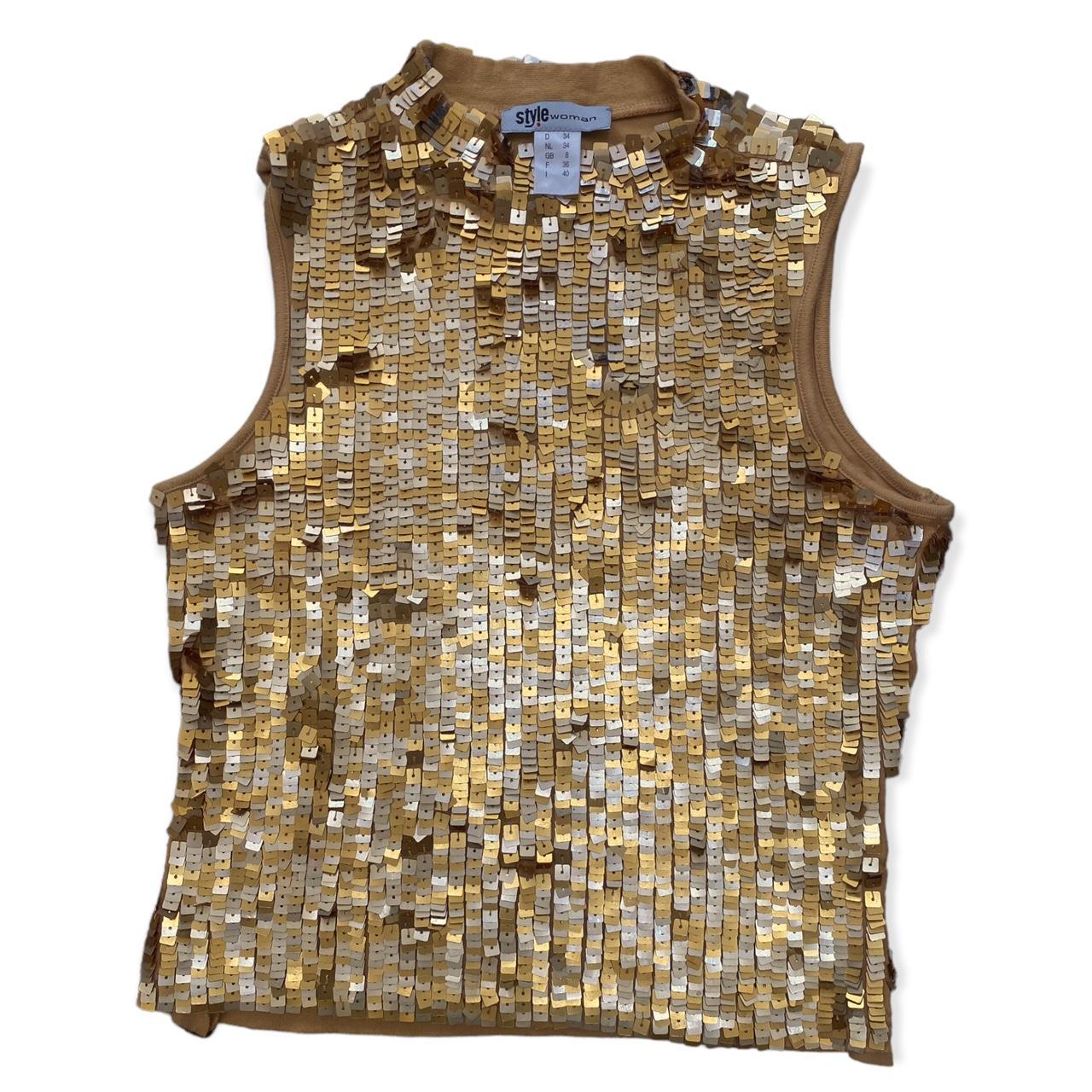 Women's Gold Vest | Depop