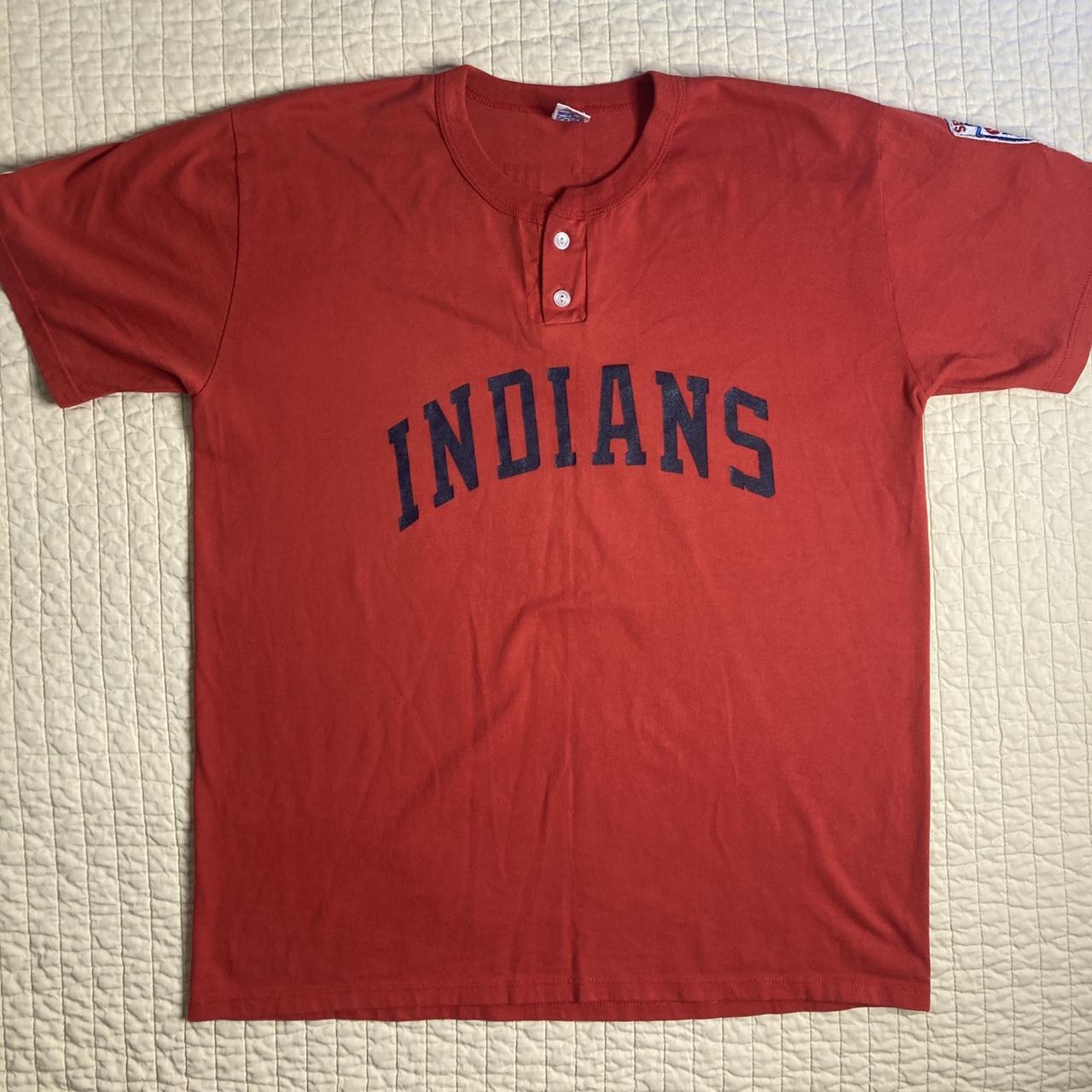 Vintage Cleveland Indians Baseball Jersey 90s - Depop