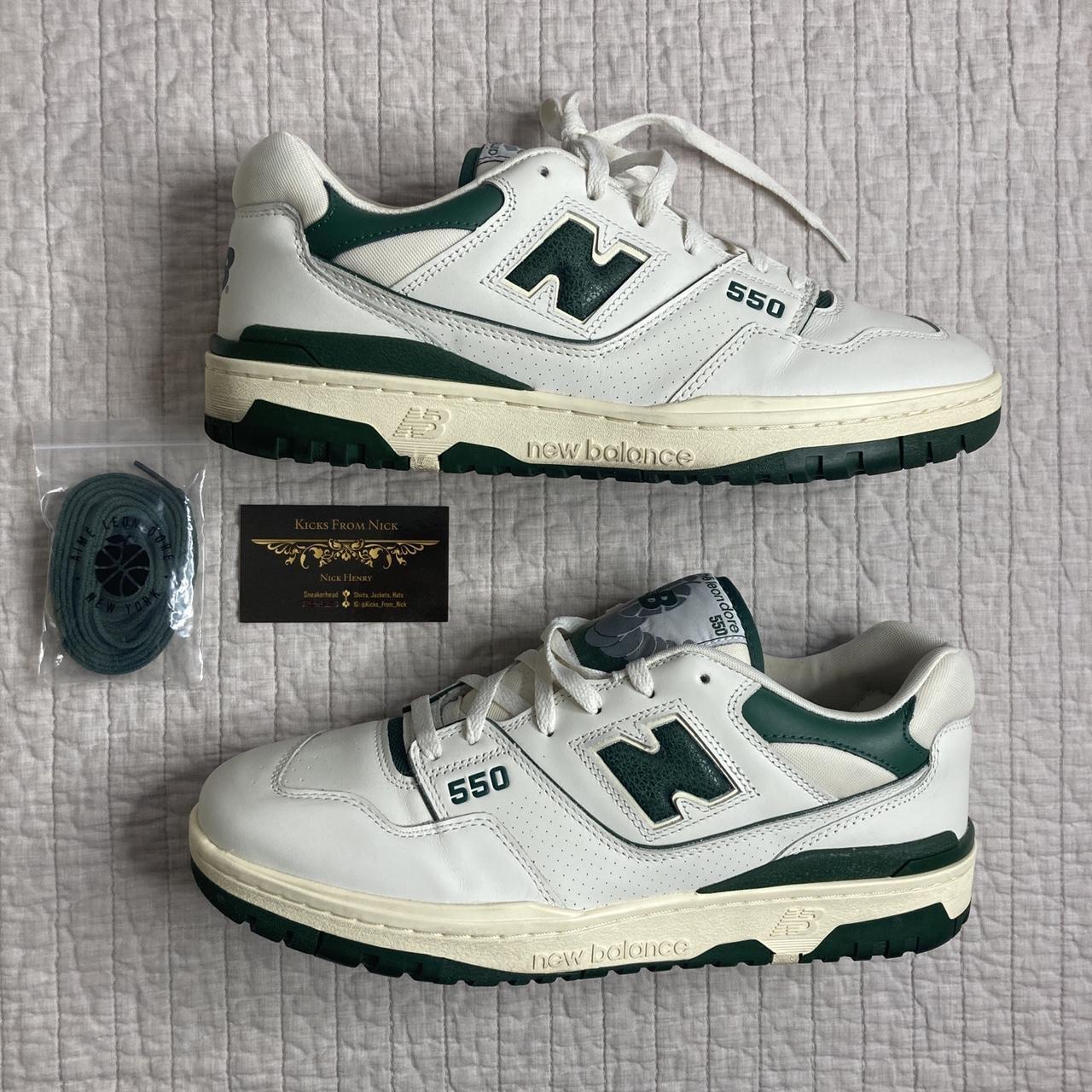 New Balance 550 (White/Green) 13