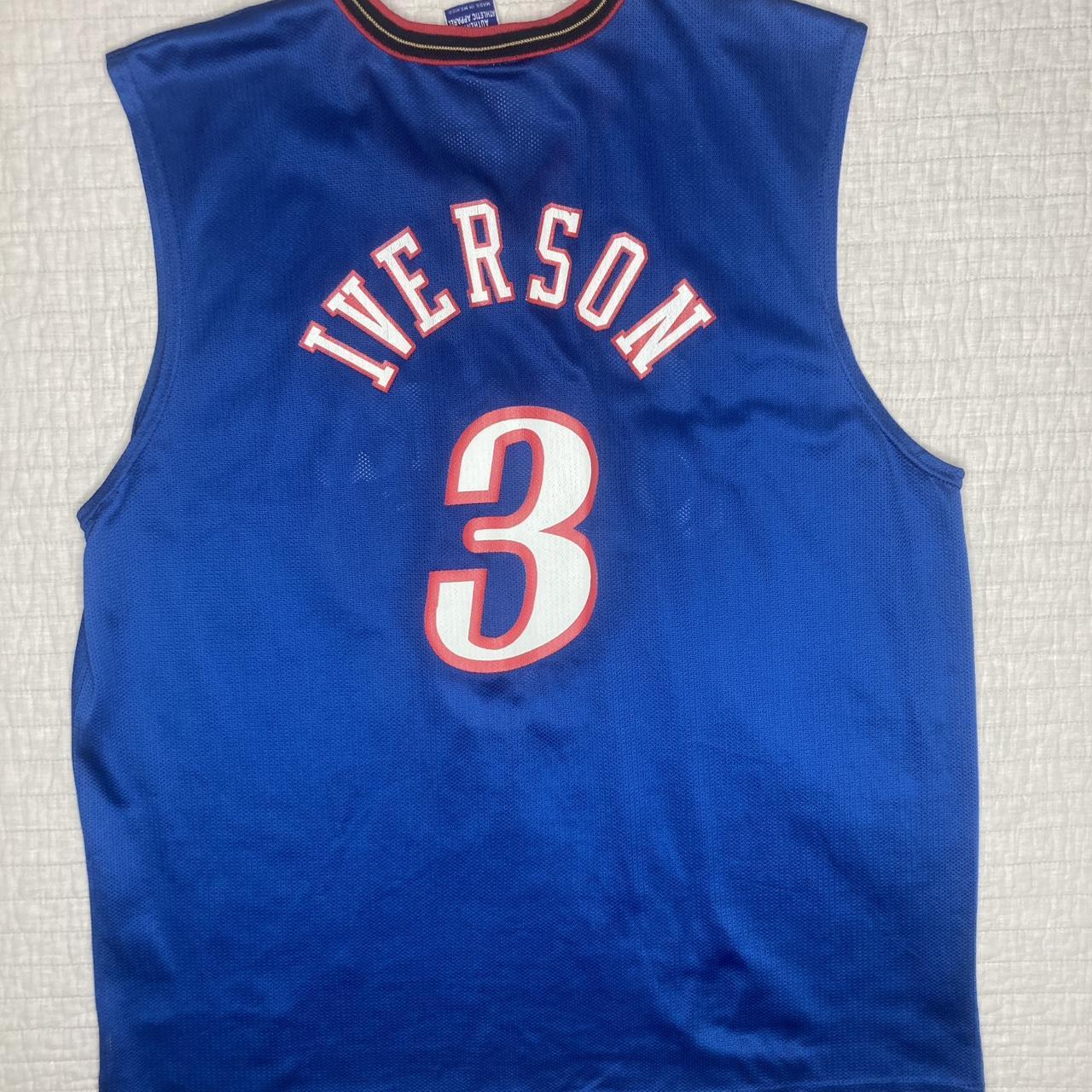 Champion Philadelphia 76ers Allen Iverson Jersey Sz - Depop