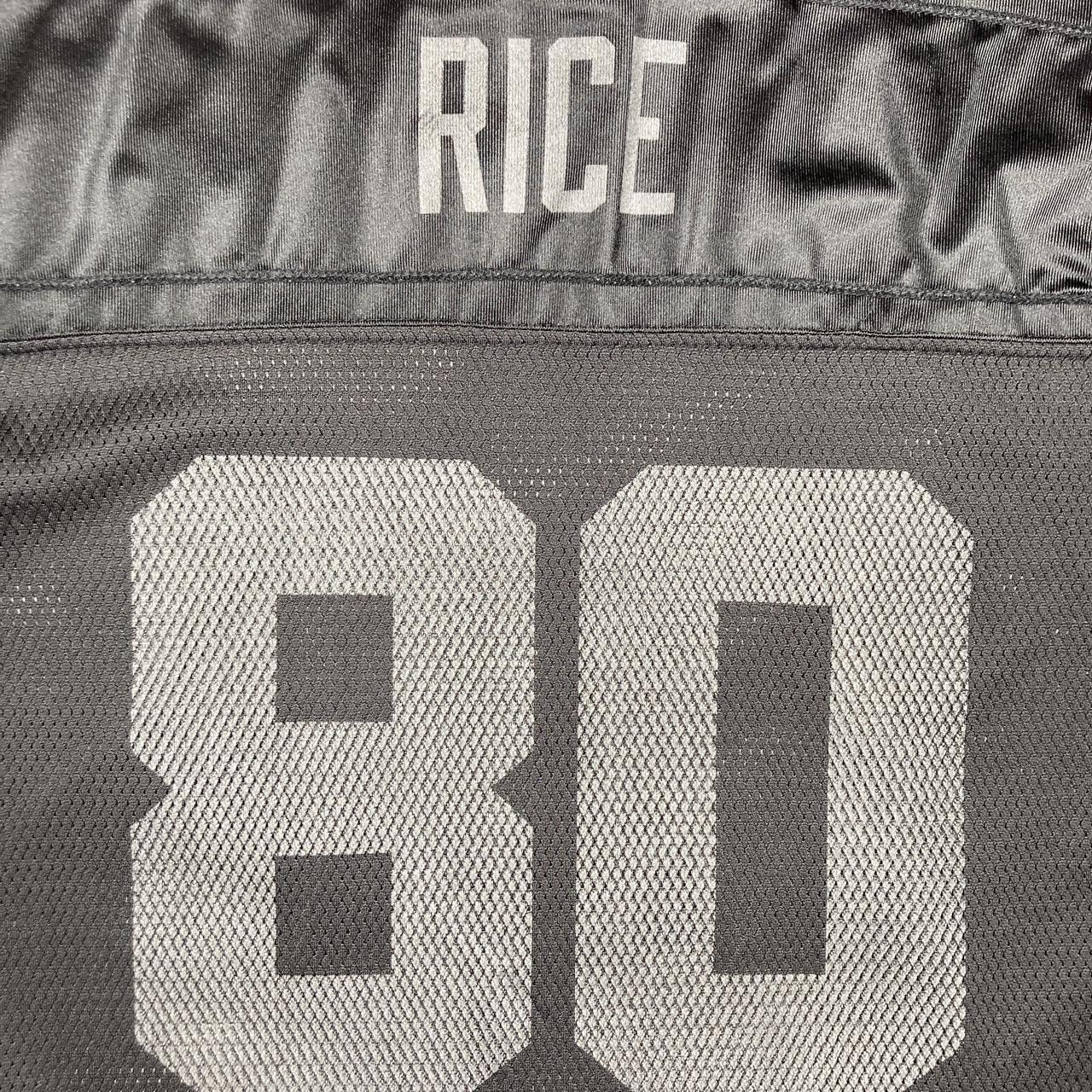 Vintage Reebok White Oakland Raiders Jerry Rice Throwback 